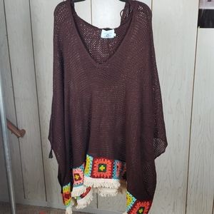 Judith March crochet poncho dress